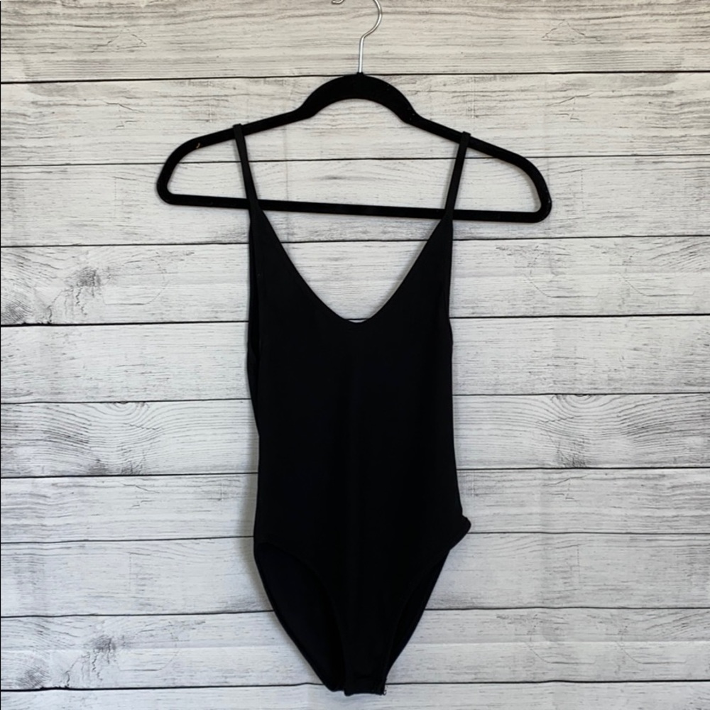 NASTY GAL | Black Spaghetti Strap Bodysuit